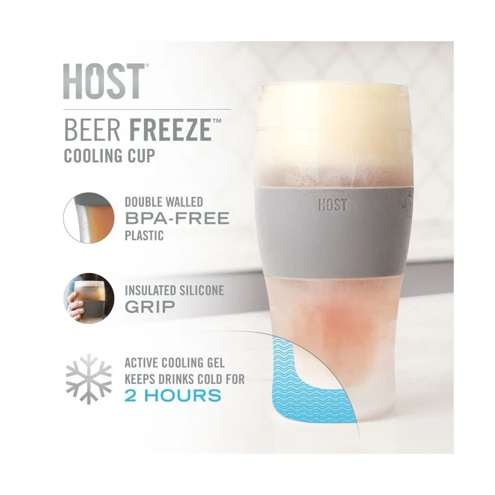 Freeze Cooling Cups For Drinks/Beer— Set of 2, Host - Picture 14 of 17